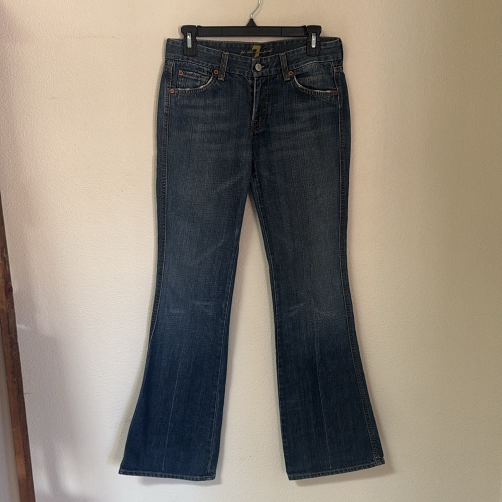 7 For All Mankind “A” Pocket Flare Denim Jeans - Picture 6 of 10